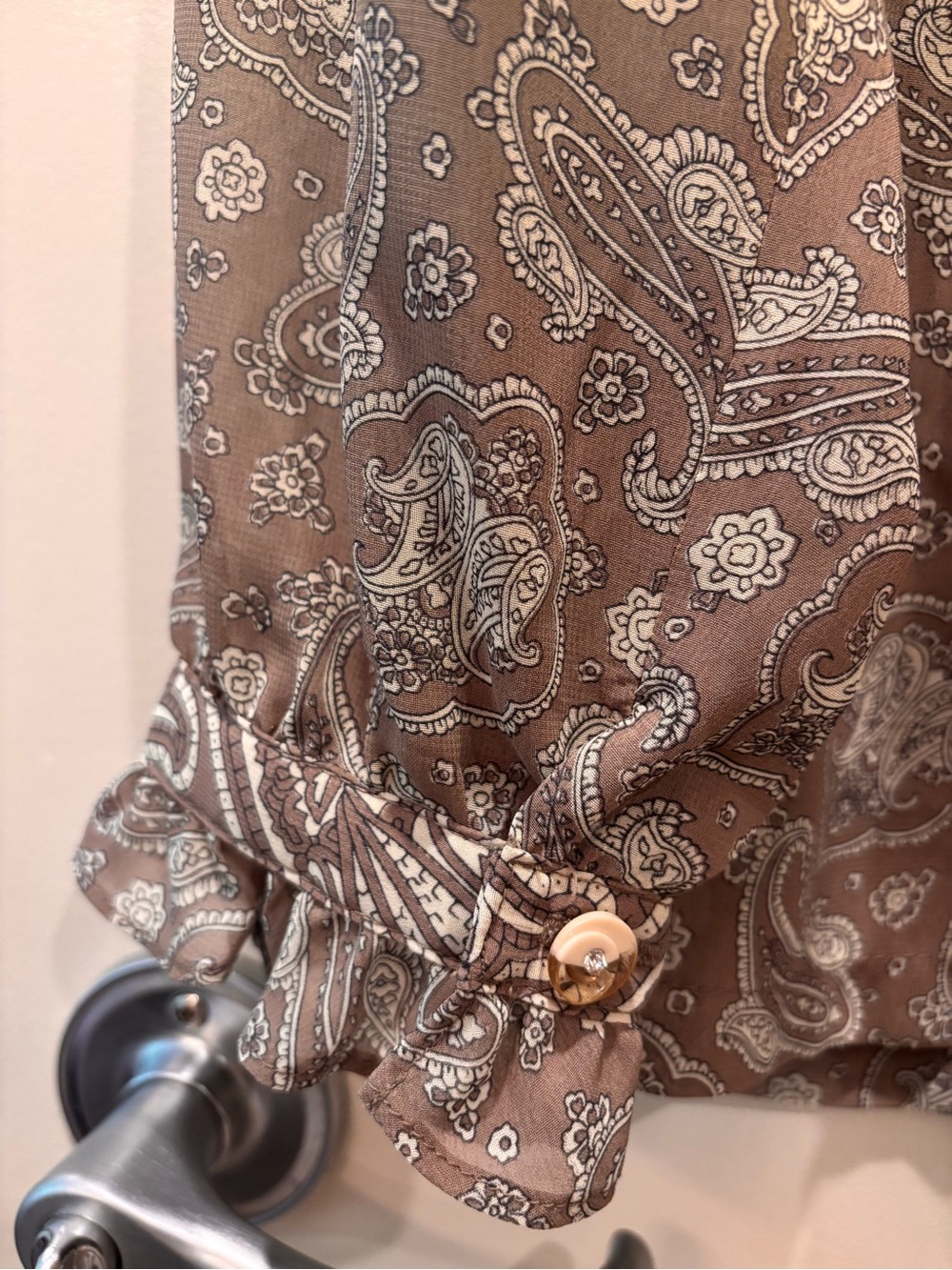 Paisley Ruffle-Front Blouse - Picture 5 of 8